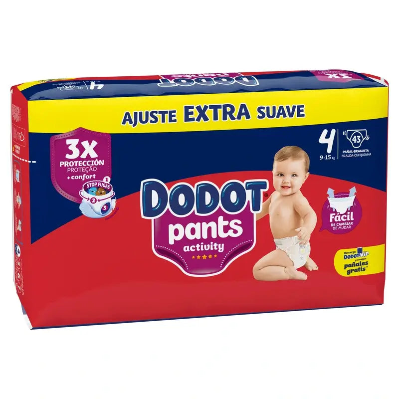 Dodot Pants Activity Tamanho 4, 43 fraldas