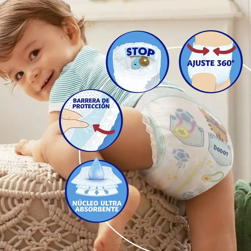 Dodot Pants Panty Tamanho 6, 54 fraldas