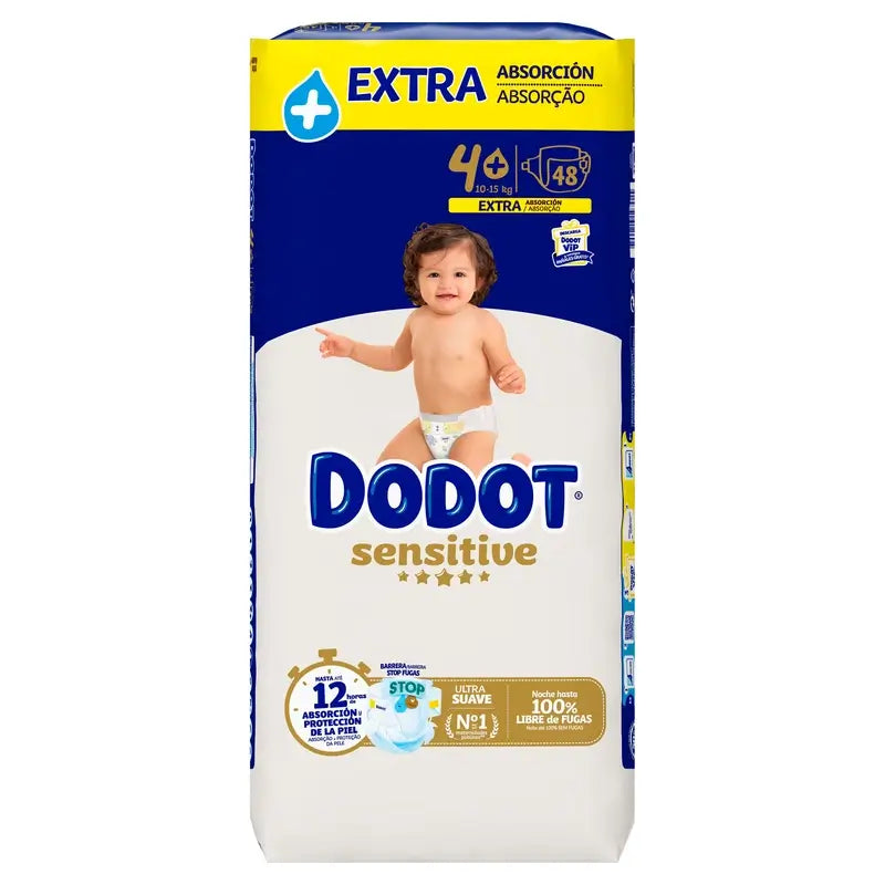 Dodot Sensitive Fralda Extra Jumbo Tamanho 4 , 48 unidades
