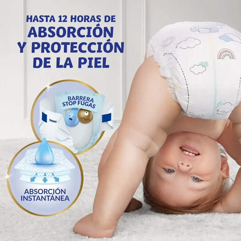 Dodot Sensitive Nappies Extra Absorvência 10-15 kg Tamanho 4+, 48 unidades.