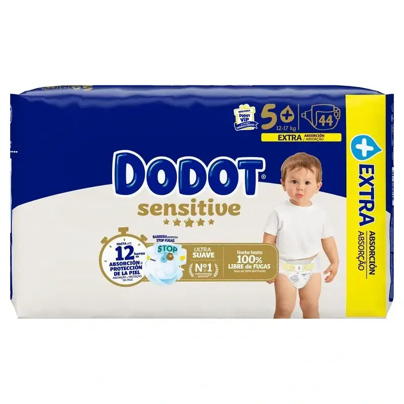 Dodot Sensitive Tamanho 5, 132 fraldas