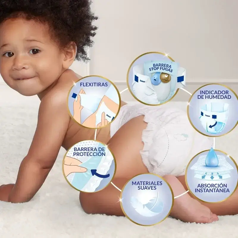 Dodot Sensitive Nappies Extra Absorvência 10-15 kg Tamanho 4+, Embalagem 2 x 48 unidades