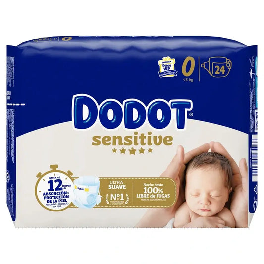 Dodot Sensitive Tamanho 0, 24 fraldas