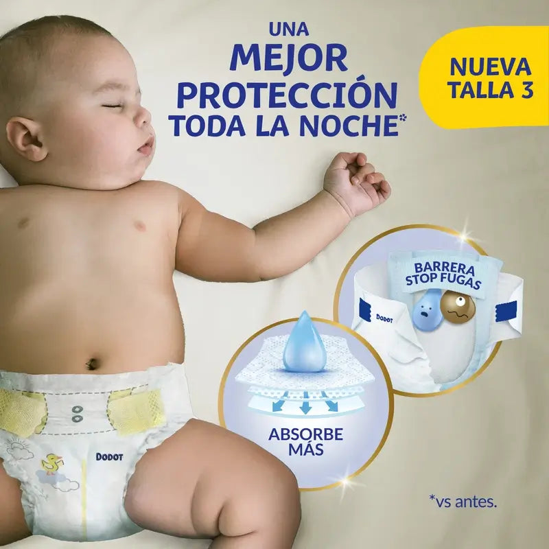 Dodot Sensitive Extra-Box Tamanho 3+, 112 fraldas