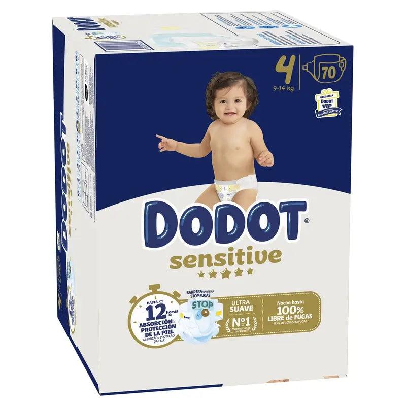 Dodot Sensitive Box Tamanho 4, 70 fraldas