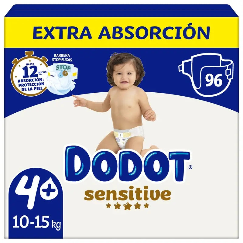 Dodot Sensitive Extra-Box Tamanho 4, 96 fraldas