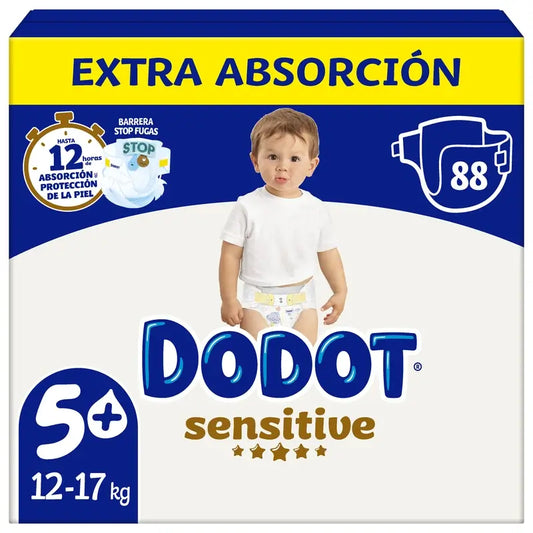 Dodot Sensitive Extra-Box Tamanho 5, 88 fraldas