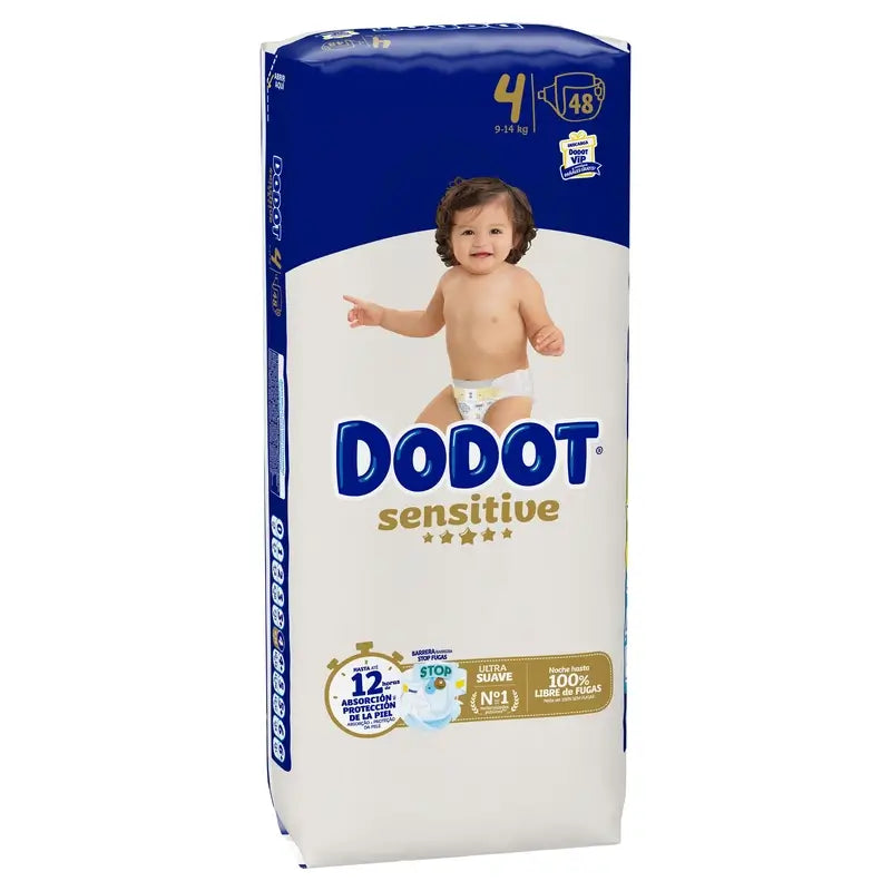 Dodot Sensitive Tamanho 4 (9-14 Kg), 48 fraldas
