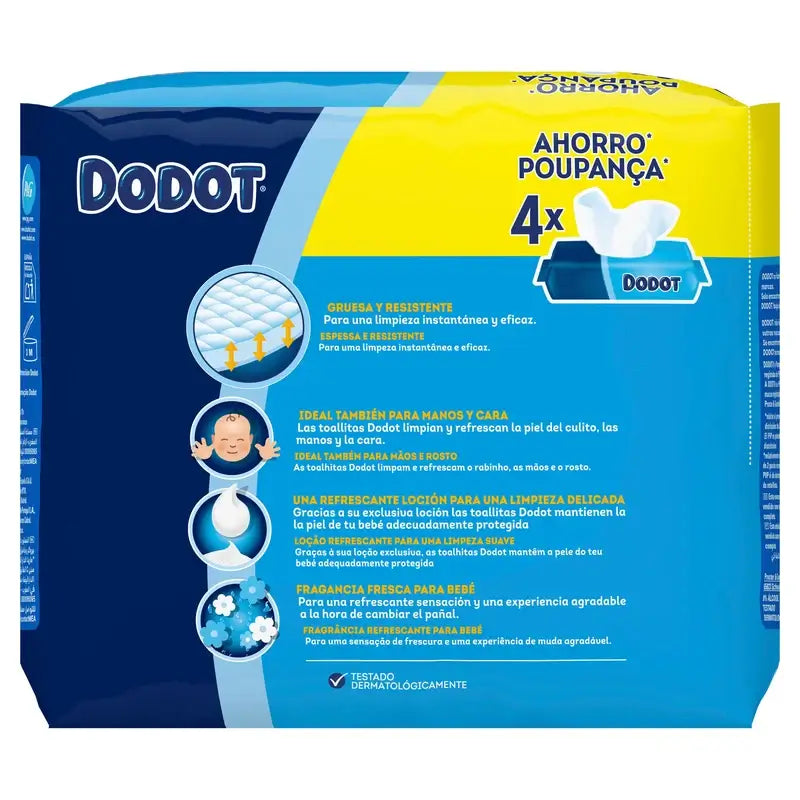 Toalhetes de atividade Dodot Dodot, 4X52, 208 unidades