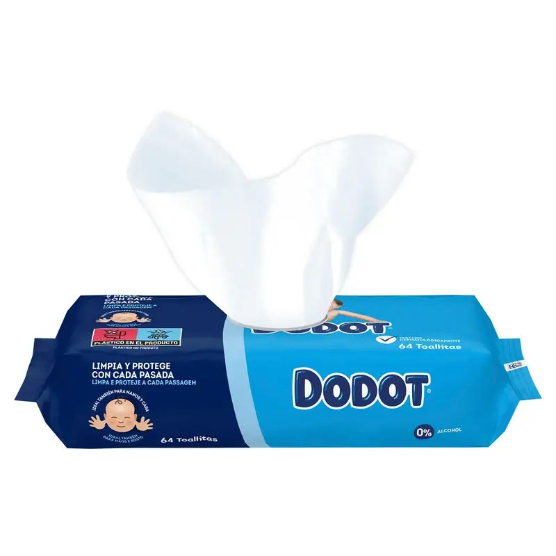 Toalhetes de bebé Dodot, 64 peças