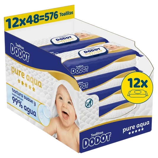 Toalhetes Dodot Pure Aqua, 12x48, 576 unid.