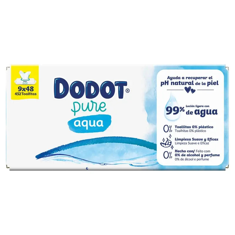 Toalhetes de bebé Dodot Pure Aqua, 432 peças