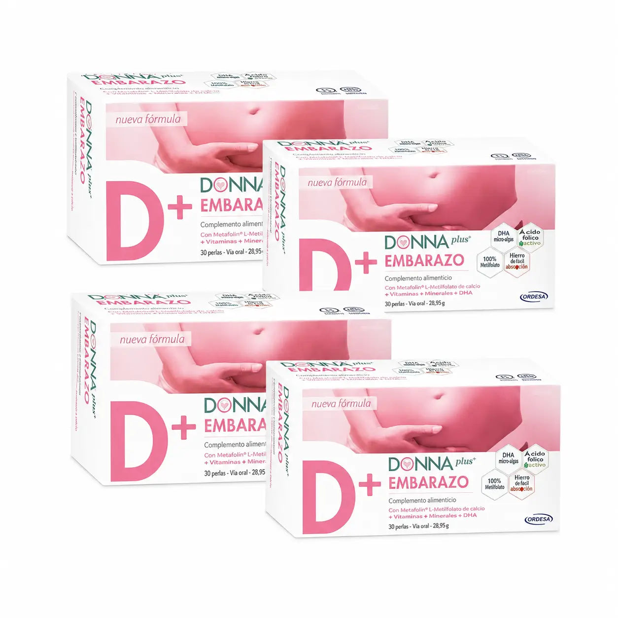Pack Gravidez DonnaPlus 4 x 30 + 30