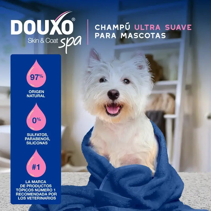 Douxo Skin & Coat Spa Champô Suavizante para Cães, 250 ml