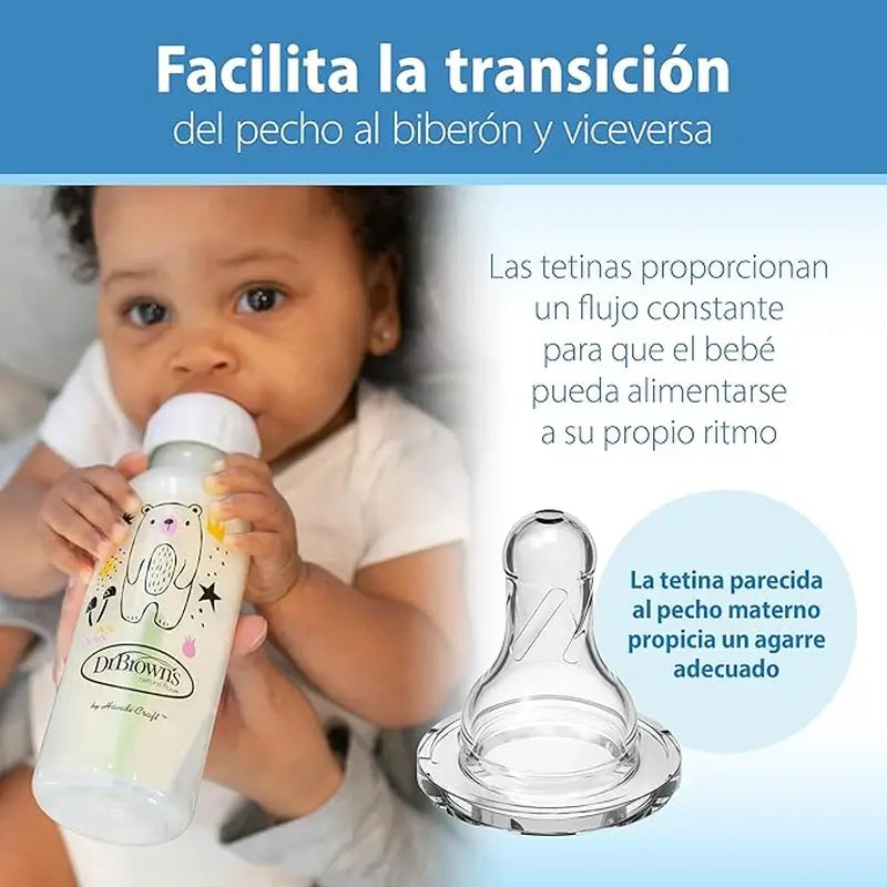 Biberão Dr. Brown's Options+ Anti-Colic, Formato Normal, 250 ml