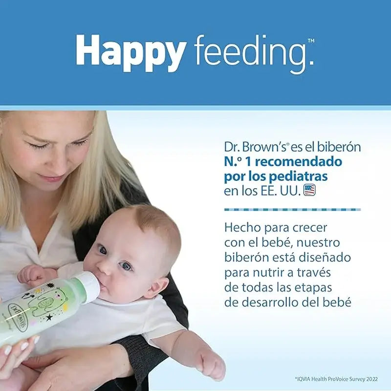 Biberão Dr. Brown's Options+ Anti-Colic, Formato Normal, 250 ml