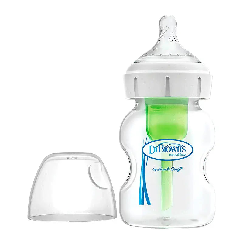 Dr.Brown's Baby Bottle Wide Mouth Pp Cristal Options+, 150 ml