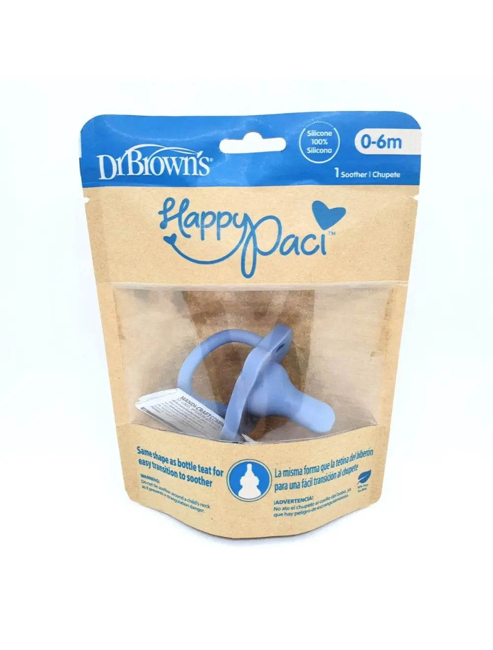 Dr.Brown's Silicone Soother 1 Peça 0 Meses Blue Happypaci, 1 Peça