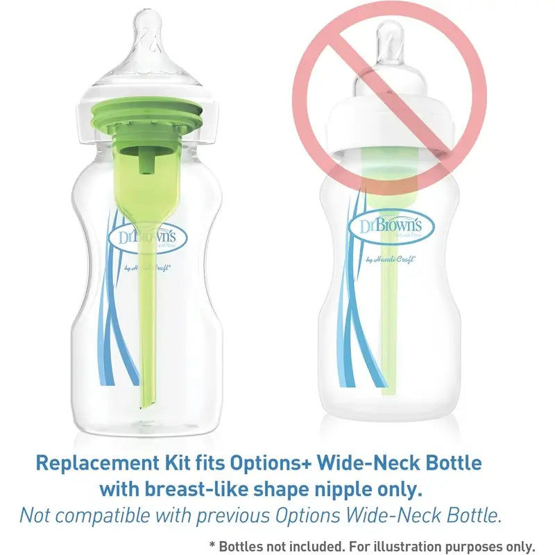 Dr. Brown's Kit Recambio 270 ml BA   (2 Válvulas, 2 Tubos y 2 Tapas)