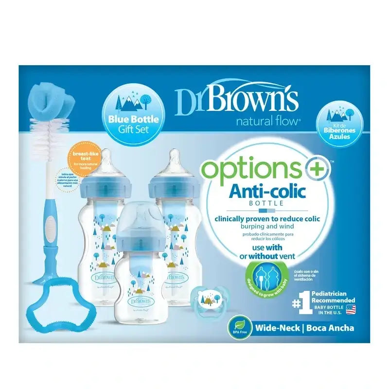Dr.Brown's Blue Wide Mouth Options+ Pacote de Presentes