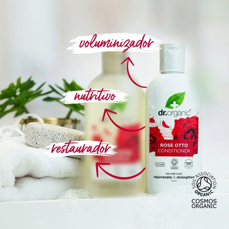 Dr.Organic Rosa Damascena Condicionador Cabelo Maduro, 265 ml