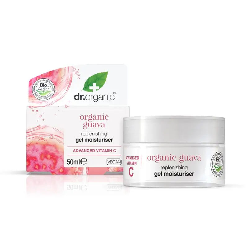 Dr.Organic Goiaba Goiaba Creme Gel Facial Abrilhantador, Vitamina C, 50 ml