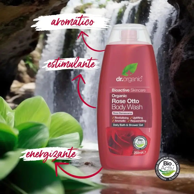 Gel de duche Dr. Organic Damask Rose 250ml.