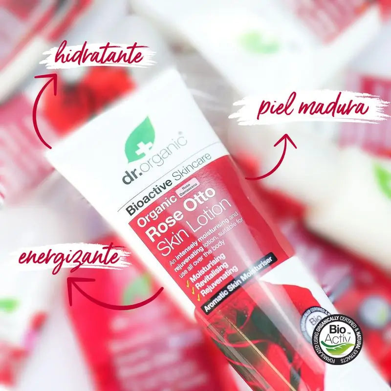 Dr. Organic Damask Rose Loção Corporal 200Ml.