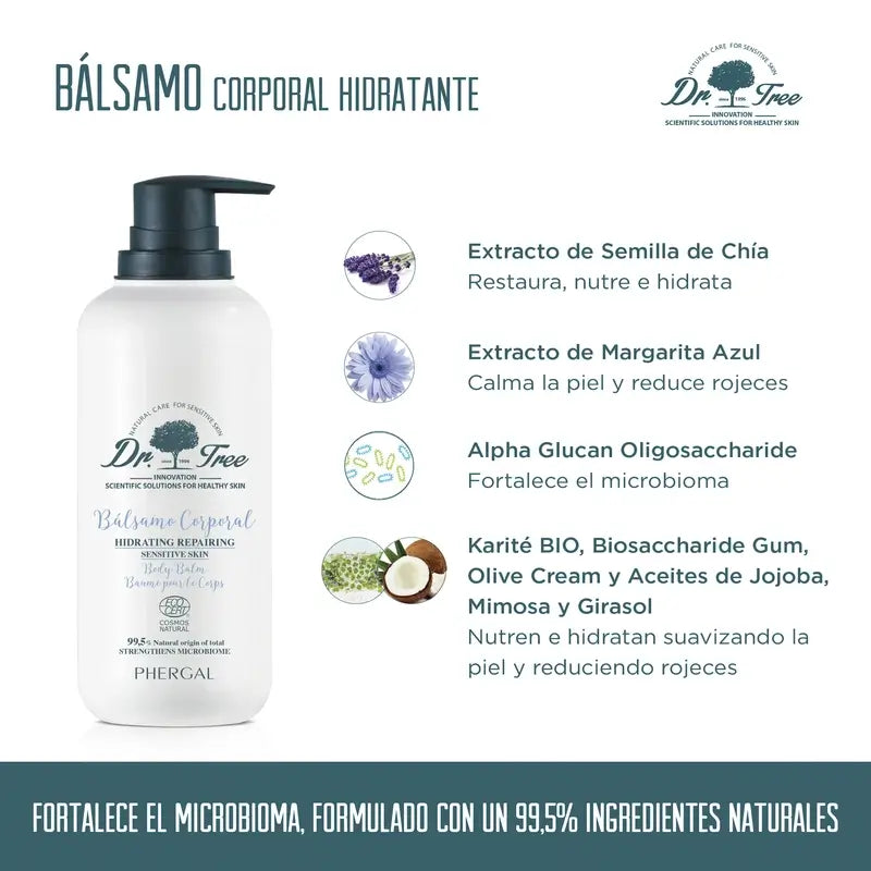 Bálsamo Corporal Hidratante Natural Dr. Tree para Pele Sensível 400Ml
