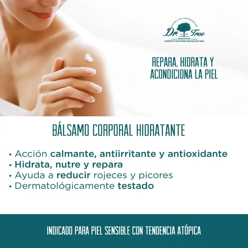 Bálsamo Corporal Hidratante Natural Dr. Tree para Pele Sensível 400Ml
