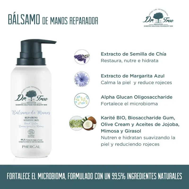 Bálsamo para as Mãos Reparador Natural Dr. Tree Pele Sensível 200Ml