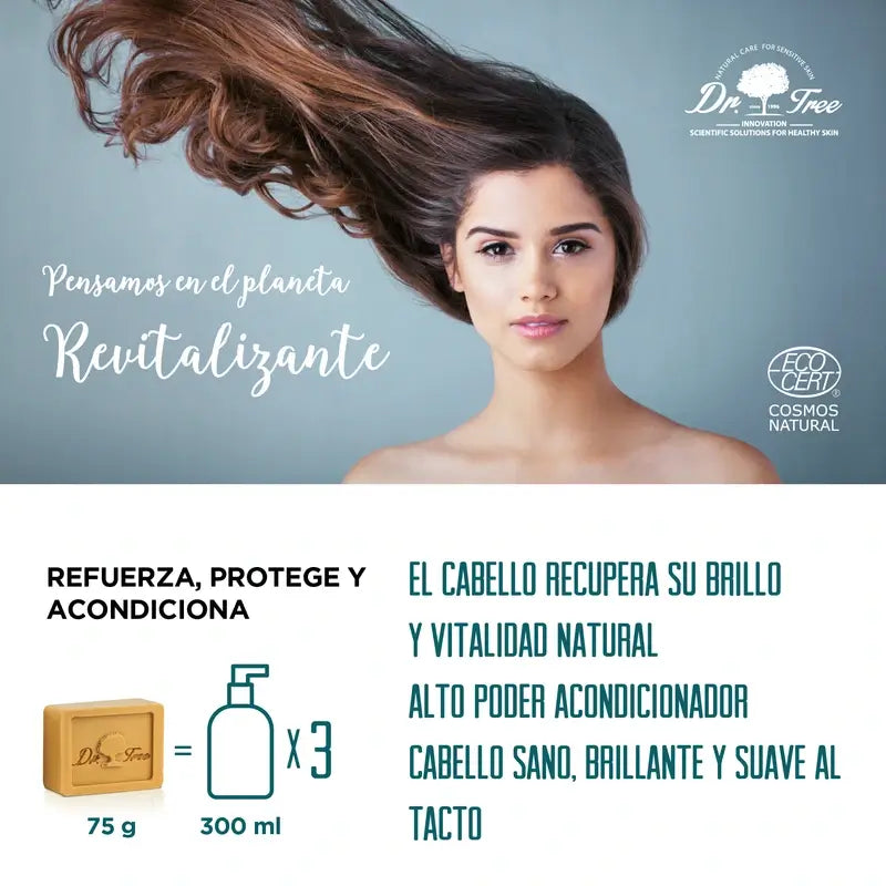 Champô sólido revitalizante Dr. Tree Eco para couros cabeludos sensíveis
