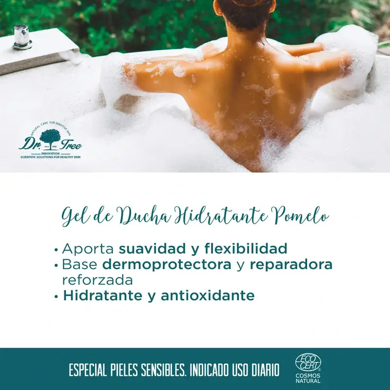 Gel de Duche Dr. Tree Natural Grapefruit Hidratante Pele Sensível 500Ml