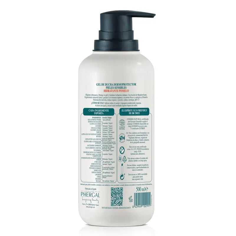 Gel de Duche Dr. Tree Natural Grapefruit Hidratante Pele Sensível 500Ml