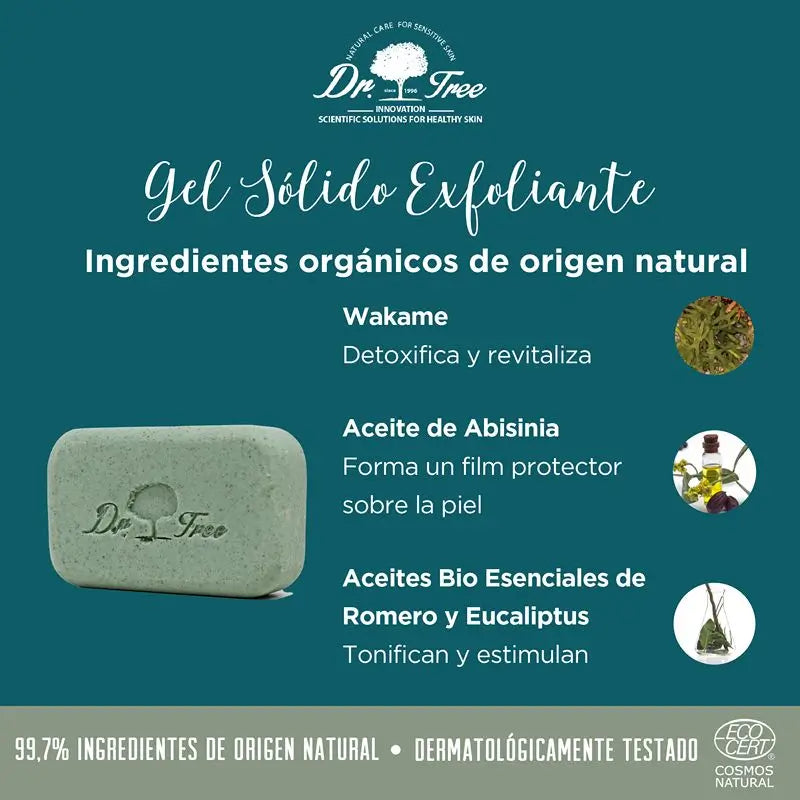 Saco de toilette Dr. Tree Kit de viagem Champô Gel Sólido + Escova de Dentes Bambu