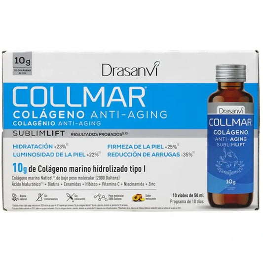 Drasanvi Collmar Colagénio Anti-Envelhecimento Sublimlift Pêssego Bebível, 10 frascos de 50 ml