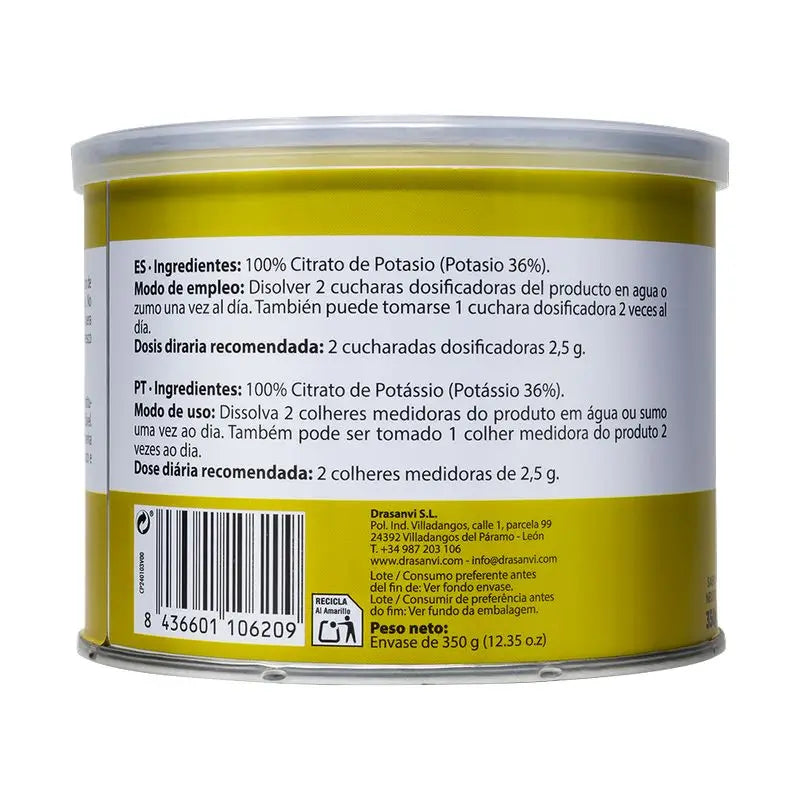 Drasanvi Vitaminas e Minerais Citrato Mineral de Potássio, 350 g