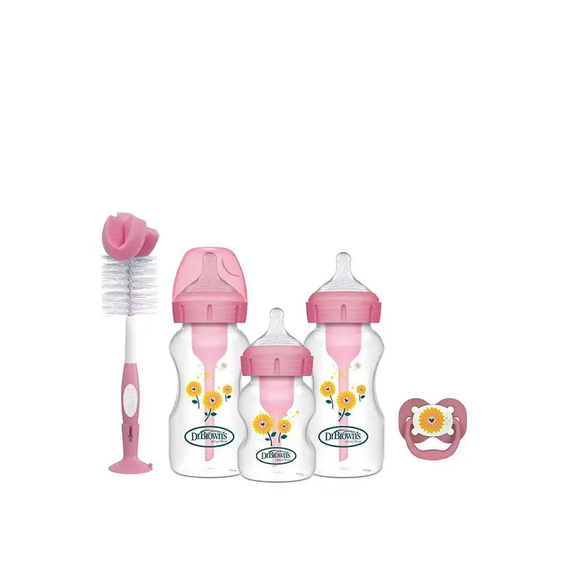 Pacote de oferta Dr.Brown's Pink Wide Mouth Options+