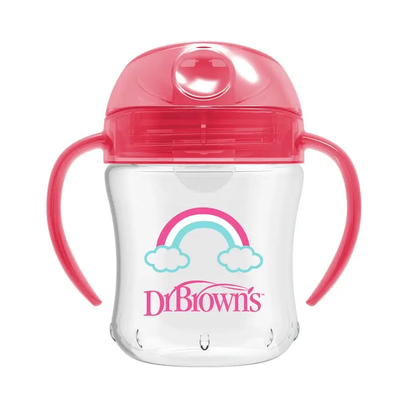 Copo de transição com boquilha macia Dr.Brown's Rainbow Pink, 180 ml