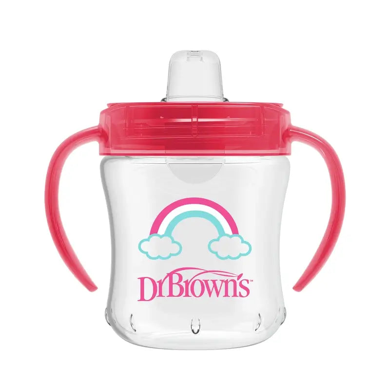 Copo de transição com boquilha macia Dr.Brown's Rainbow Pink, 180 ml