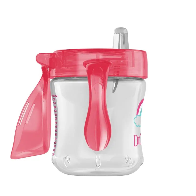 Copo de transição com boquilha macia Dr.Brown's Rainbow Pink, 180 ml