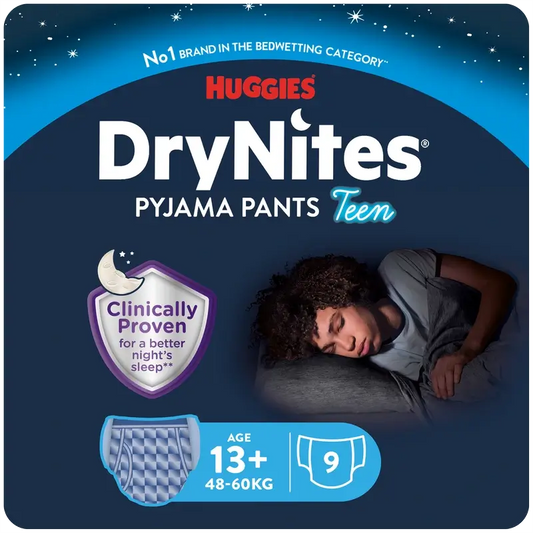 Drynites Tamanho +13 Fraldas de Noite para Crianças , 9 peças