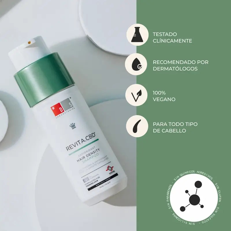 Ds Laboratories Revita Cbd Champô Anti-queda de Cabelo Antioxidante e Estimulante, 205 ml
