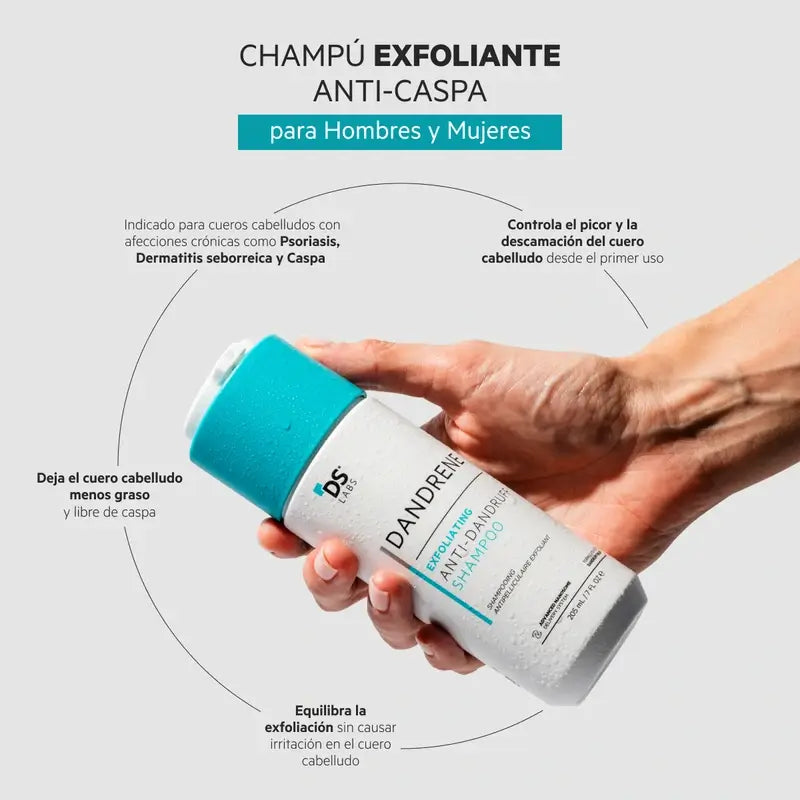 Ds Laboratories Dandrene Champô Esfoliante Anti-Caspa, 205ml