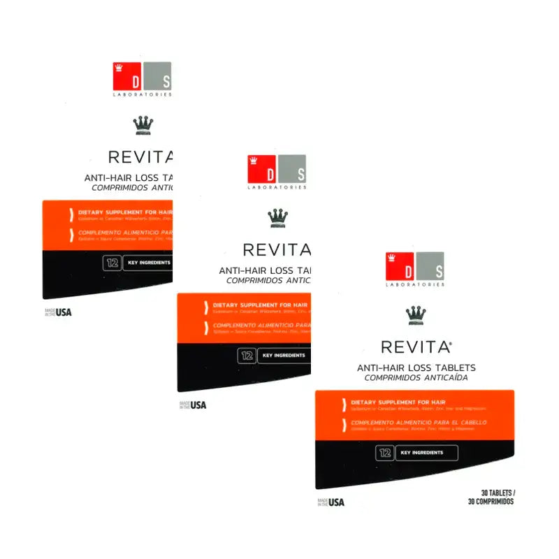 Ds Laboratories Revita Anti-Hair Loss Tablets, Embalagem 3 x 30 unidades