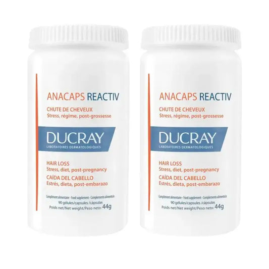 Ducray Suplemento alimentar para a queda de cabelo Anacaps Reactiv, Embalagem 2 x 90 comprimidos