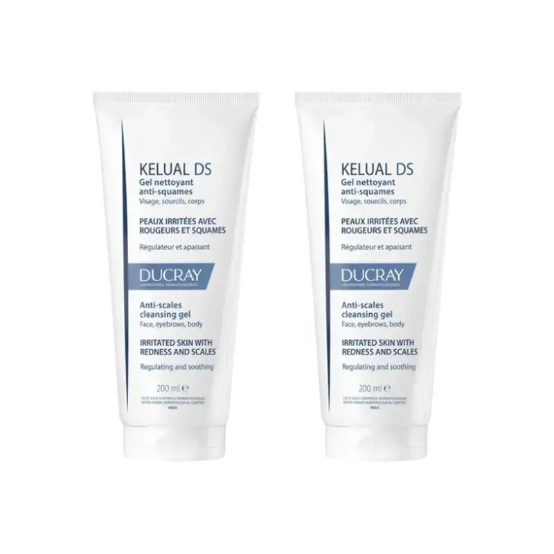 Ducray Kelual Ds Gel de Limpeza Facial, 2X200 Ml