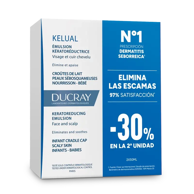 Ducray Kelual Keratoreducing Cradle Cap Emulsion Duo Pack 2x50ml 30% DESCONTO 2ª unidade