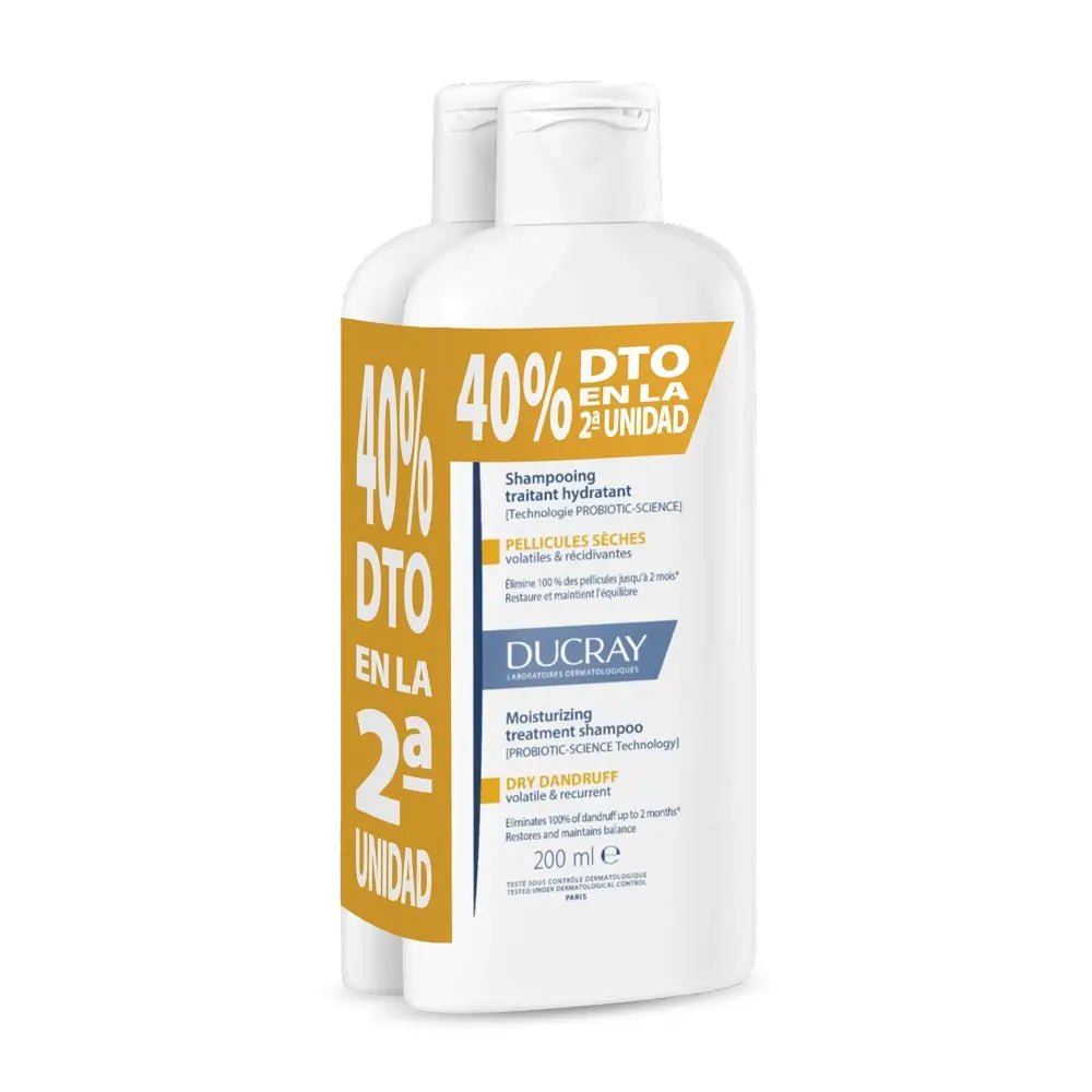 Ducray Kelual Squanorm Champô para Caspa Seca, 2x200 ml