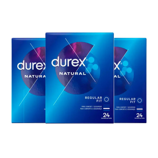 Preservativos Durex Natural Plus, Embalagem 3 x 24 unidades